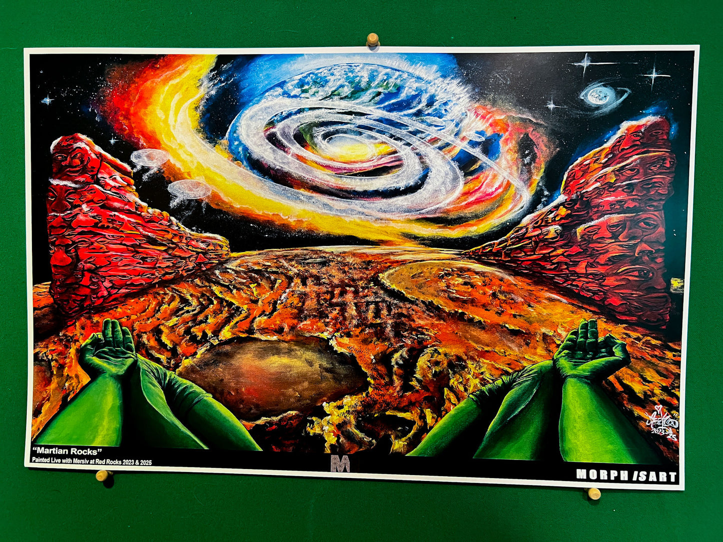 “Martian Rocks” UV Embellished Red Rocks Poster – Limited Edition of 44.4