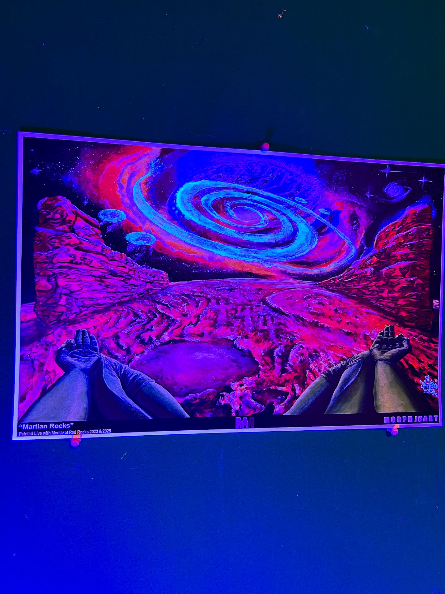 “Martian Rocks” UV Embellished Red Rocks Poster – Limited Edition of 44.4