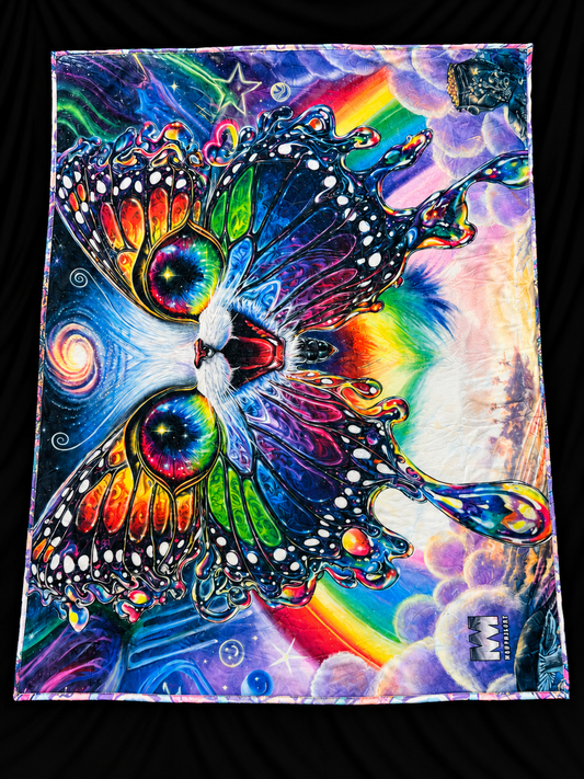 Pastel Space Catterfly/Rainbow - Blanket