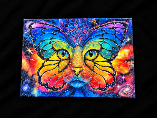 Space Catterfly - Mini Canvas Magnet