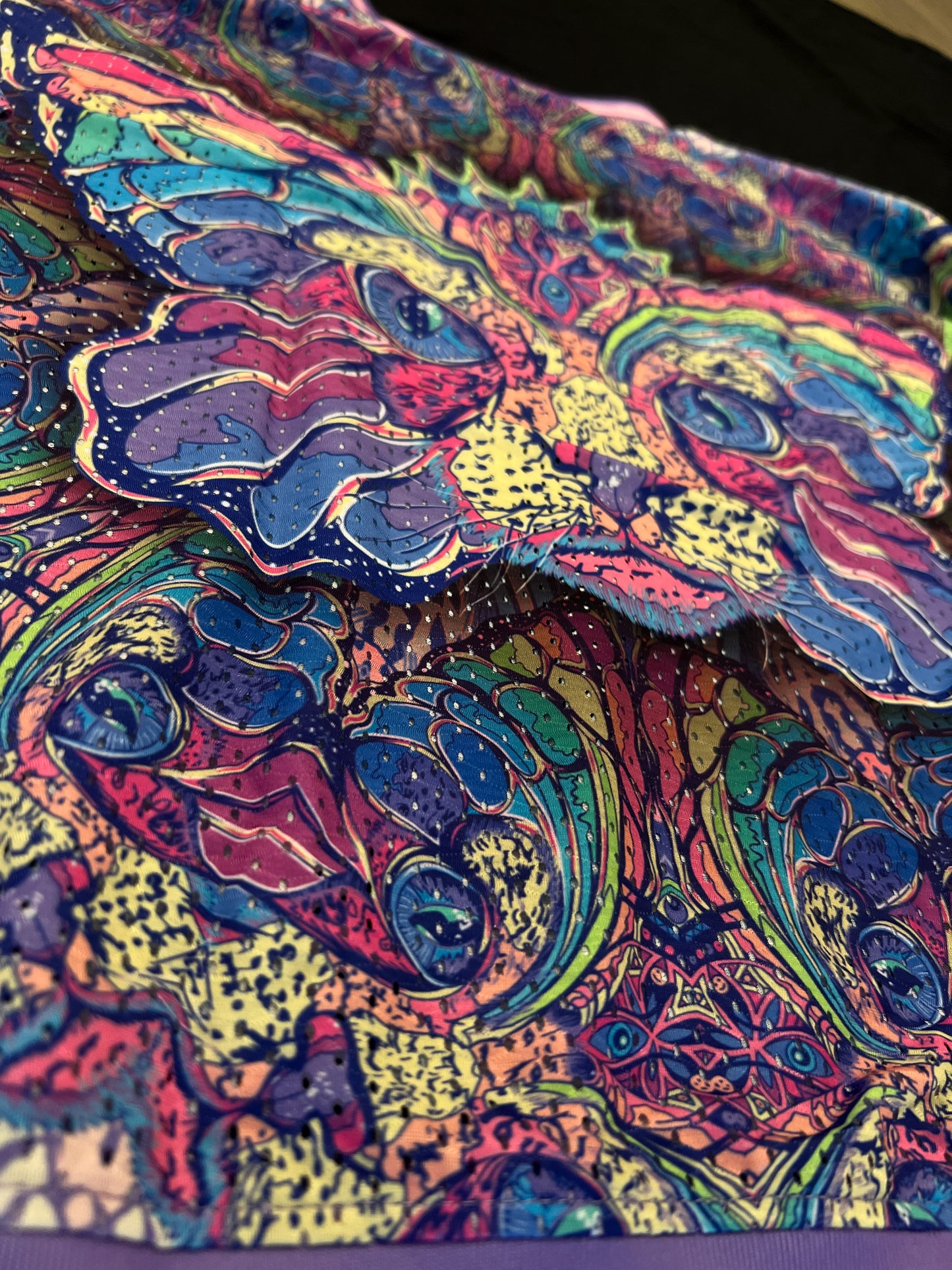 Pastel Space Catterfly - Long Sleeve V Neck Mesh Jersey