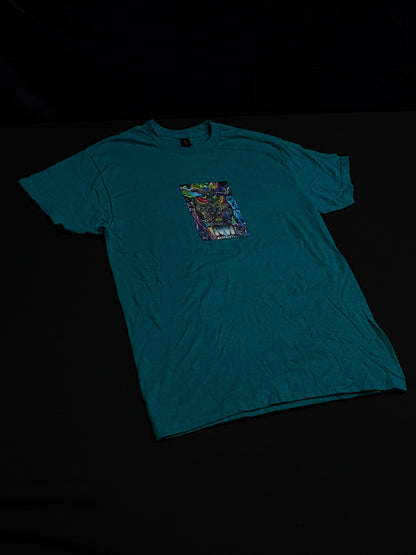Owl Forest  Teal - T Shirt DTG