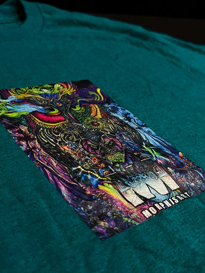 Owl Forest  Teal - T Shirt DTG