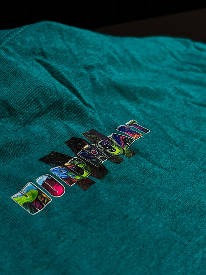 Owl Forest  Teal - T Shirt DTG