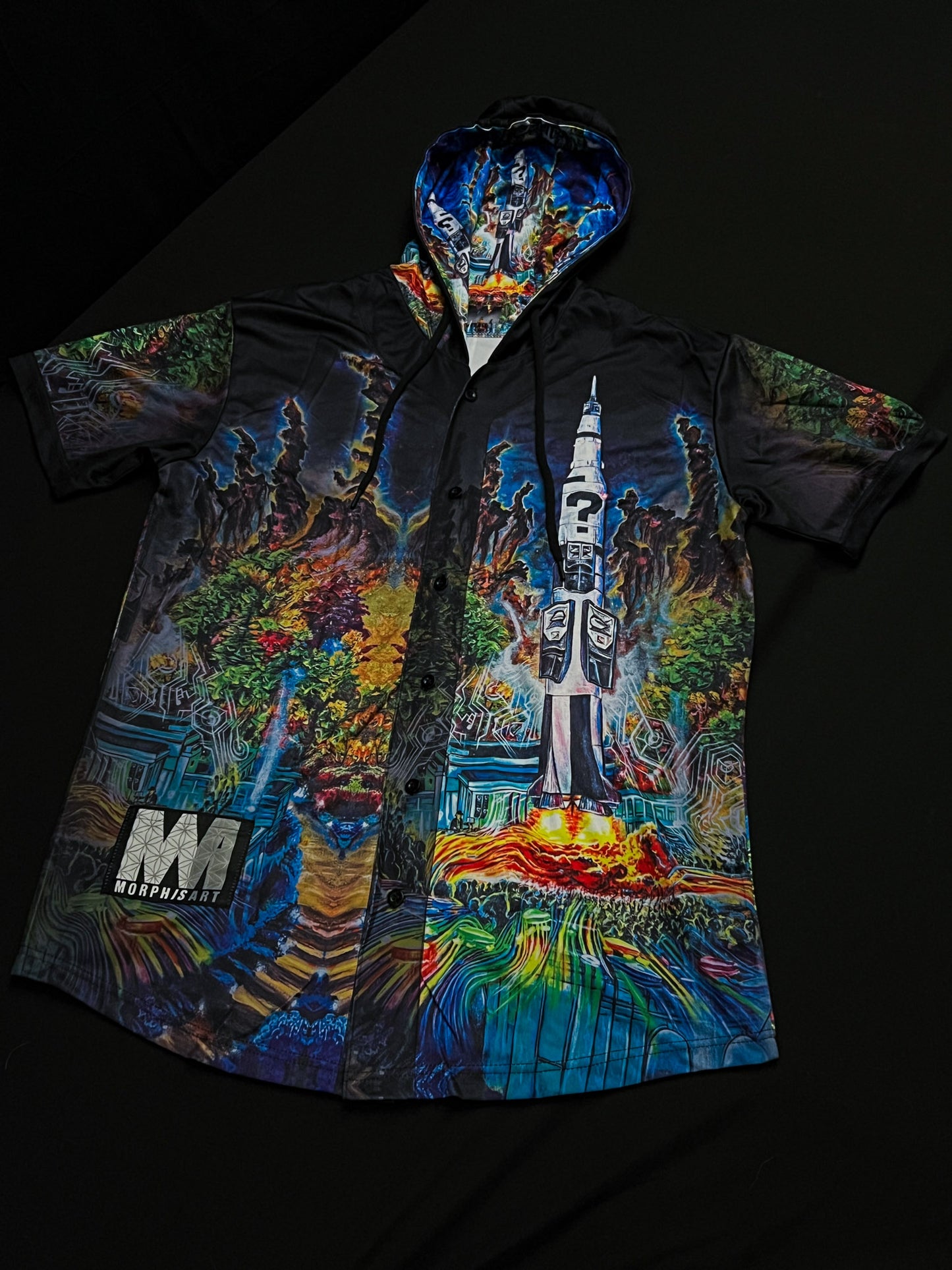 Orion Blast Off - Button-Up Hooded Jersey