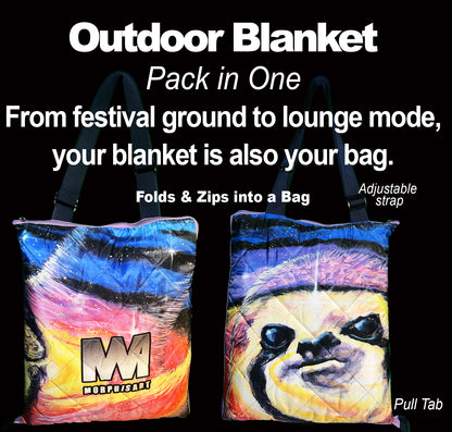 Space Sloth - Outdoor Blanket
