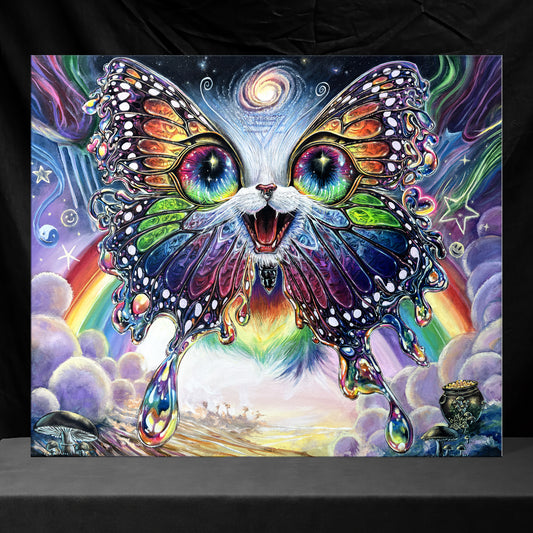 Rainbow Kitten Surprise - Original Painting