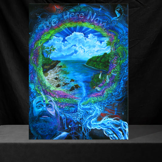 Ram Dass Tribut (Sei jetzt hier) - Originalgemälde