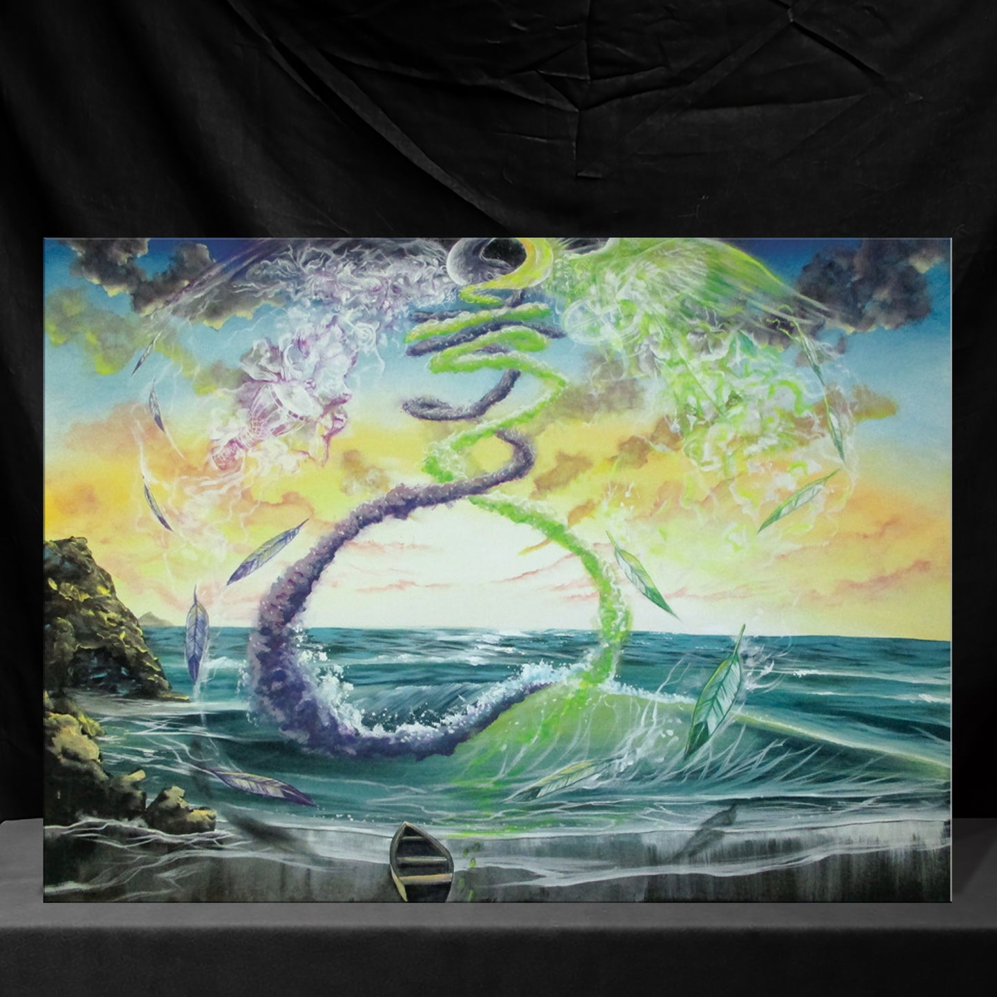 Spiral Wave Energy - Original Painting