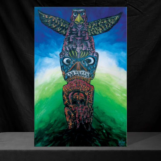 Cara Tiki Totem Morph - Pintura Original