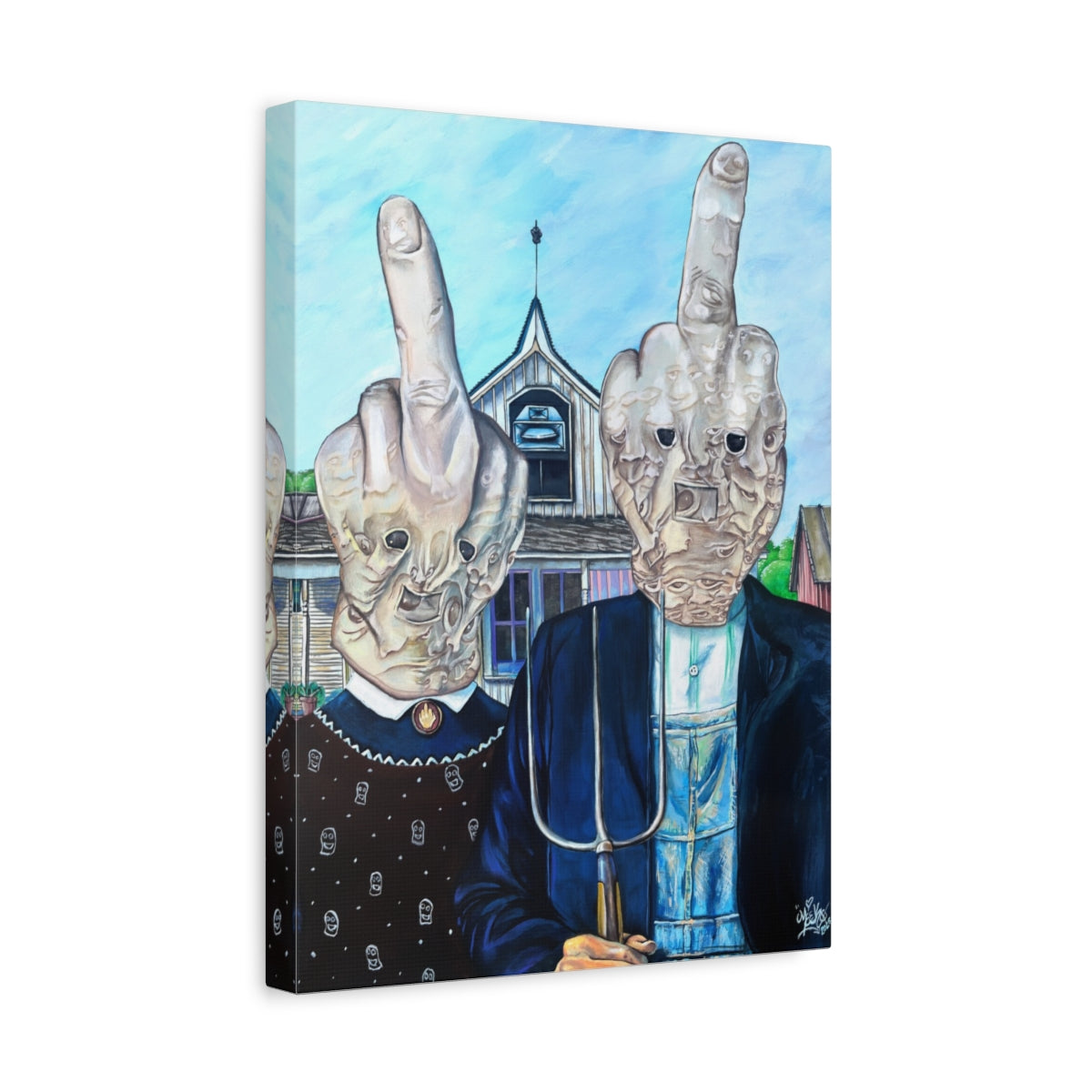 American Fnigered canvas side view
