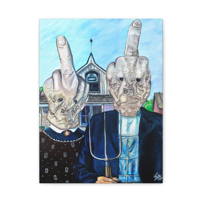 American Fnigered canvas front view