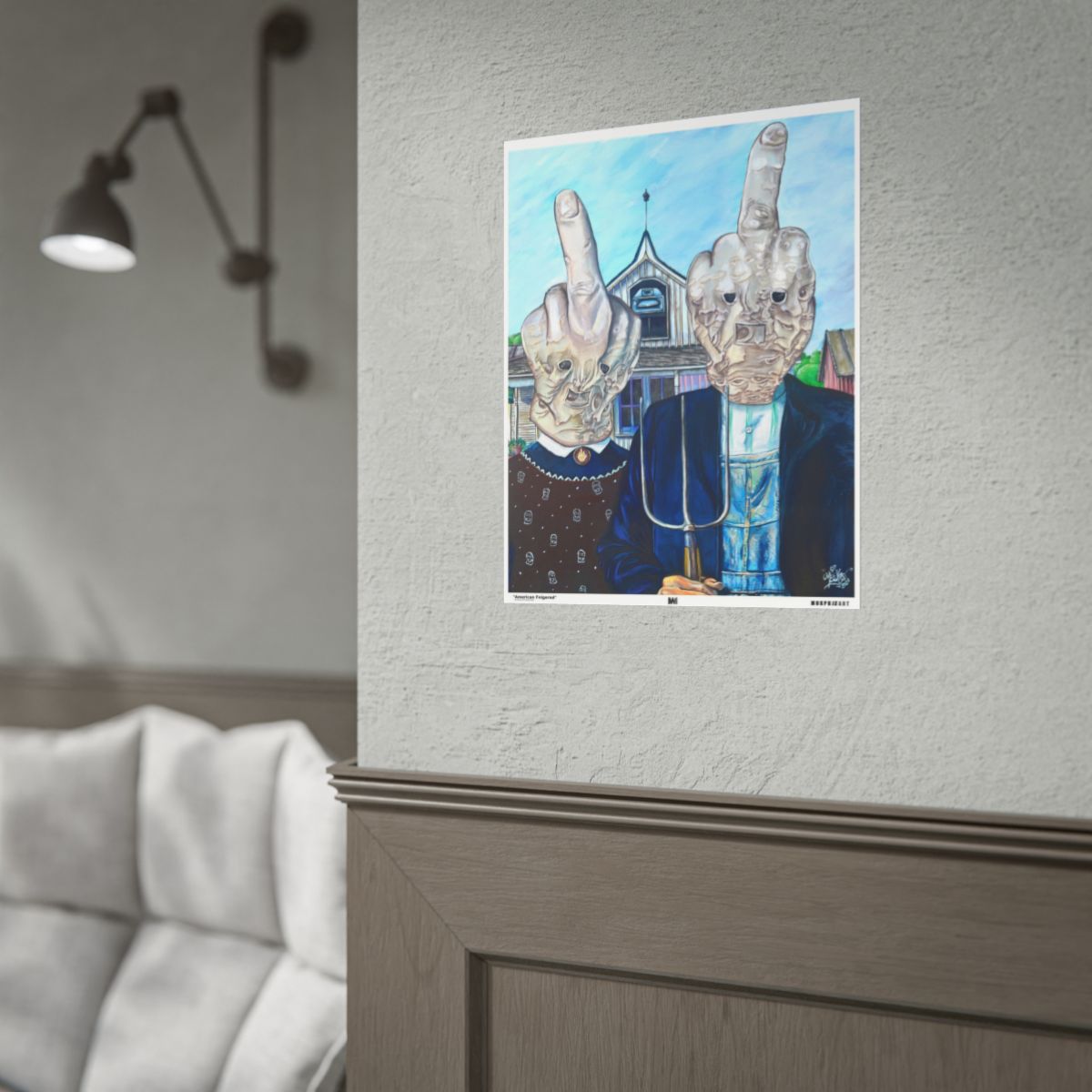 American Fnigered 12" x 16" (Vertical) / Semi Glossy wall view