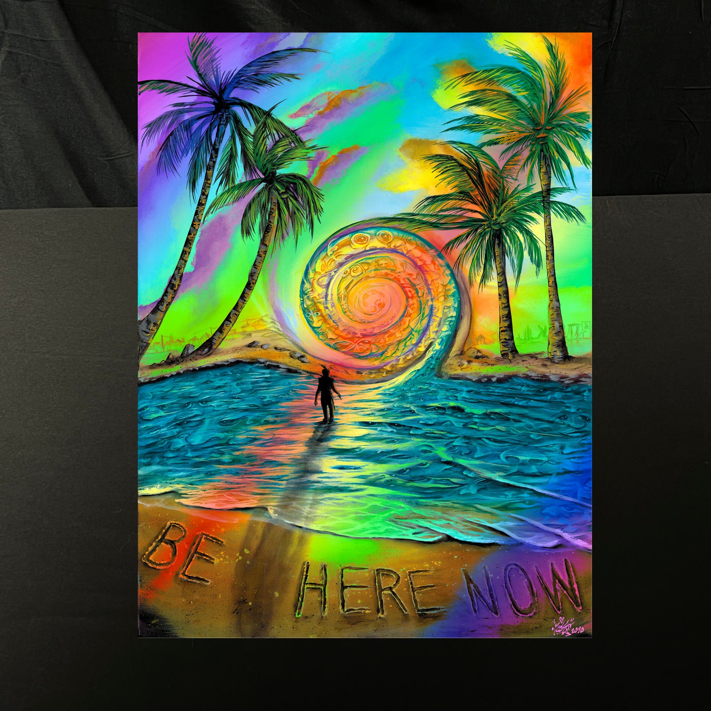 Be Here Now - LE Spot Rainbow Holographic Poster