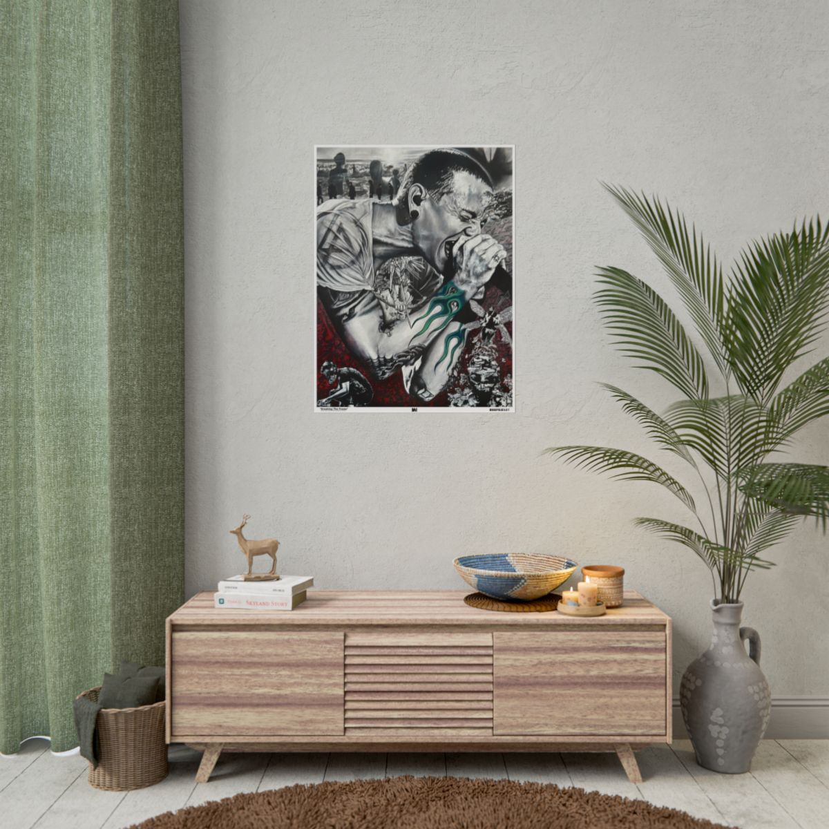 Breaking The Frame 24" x 32" (Vertical) / Matte wall view