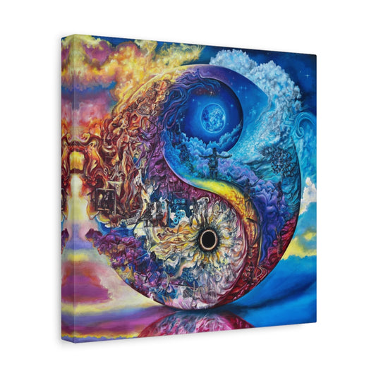 Celestial Dichotomy canvas side view