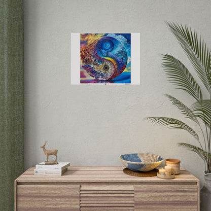 Celestial Dichotomy Matte / 24″ x 18″ (Horizontal) wall view