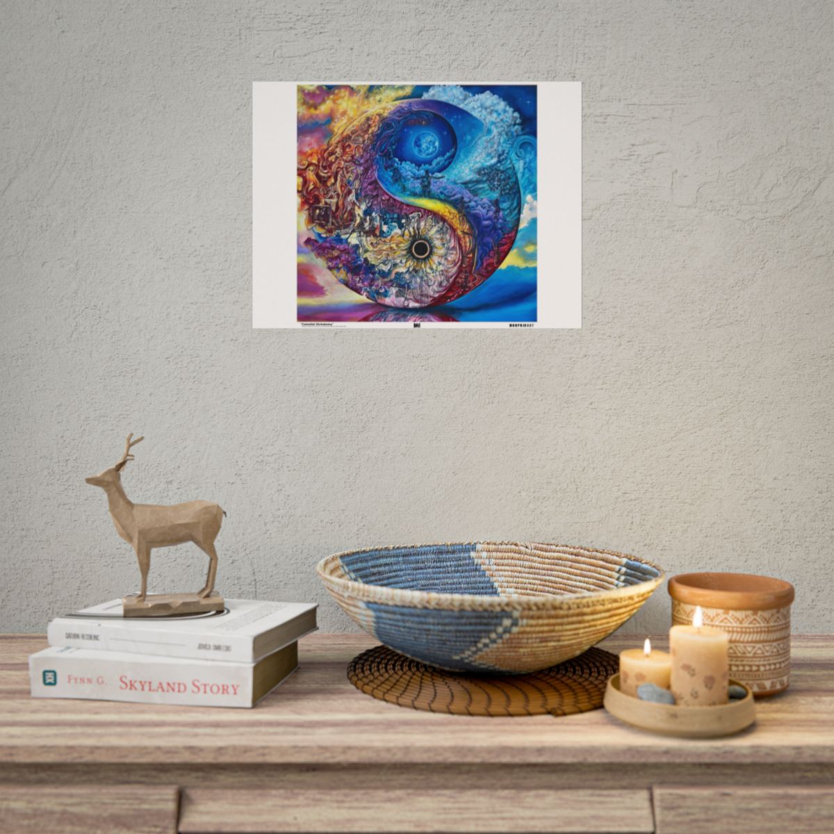Celestial Dichotomy Semi Glossy / 16″ x 12″ (Horizontal) wall view