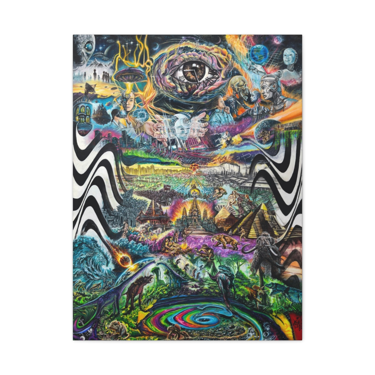 EVOL: Earth's Vast Origin of Life canvas front view