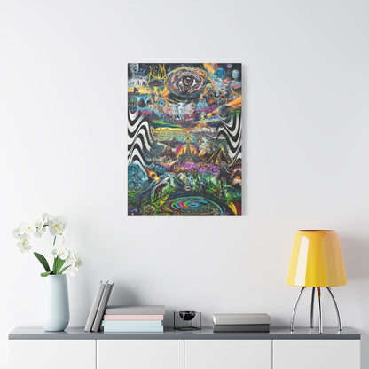 EVOL: Earth's Vast Origin of Life 24" x 32" (Vertical) / 1.25" wall view
