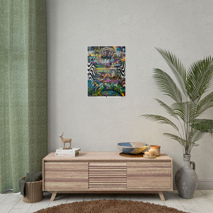 EVOL: Earth's Vast Origin of Life 18″ x 24″ (Vertical) / Semi Glossy wall view