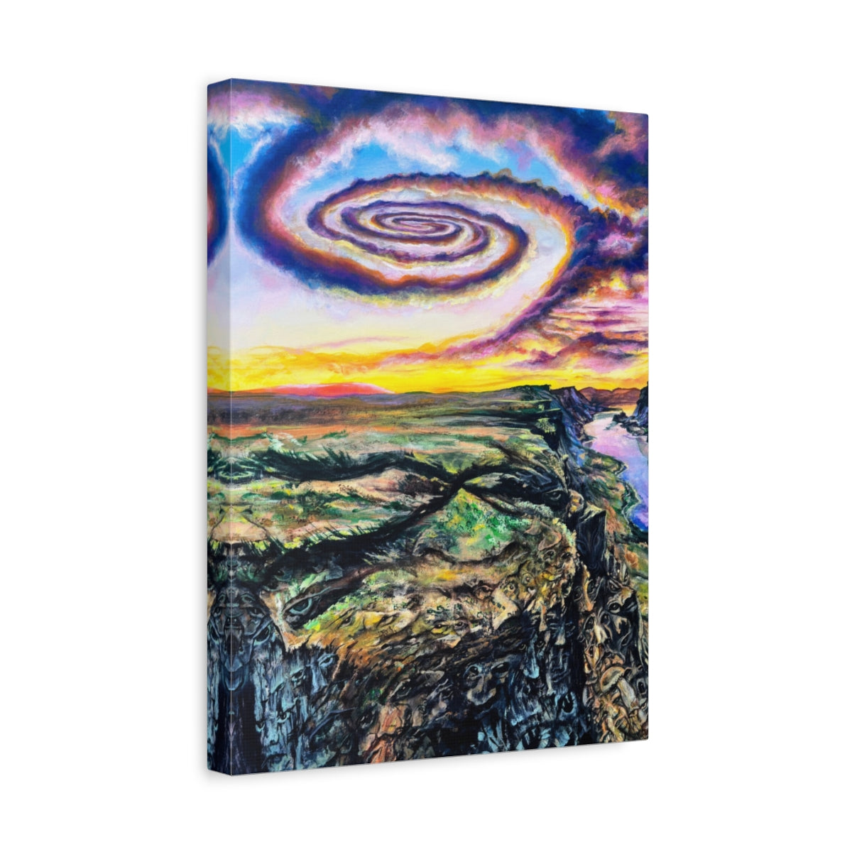 Gorge Spirals canvas side view