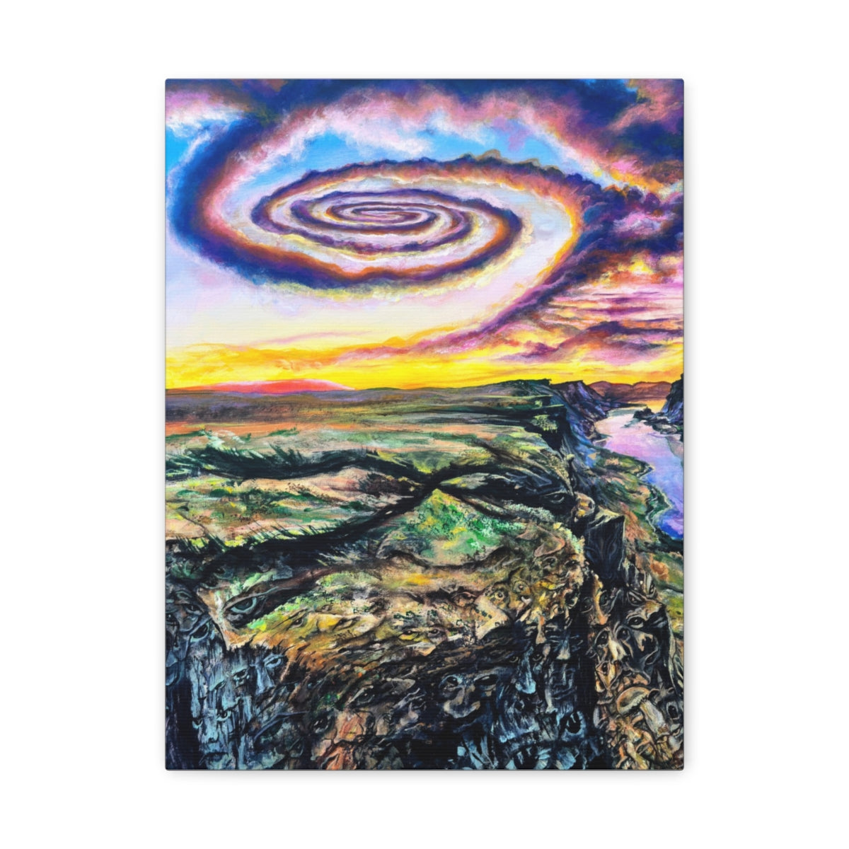 Gorge Spirals canvas front view