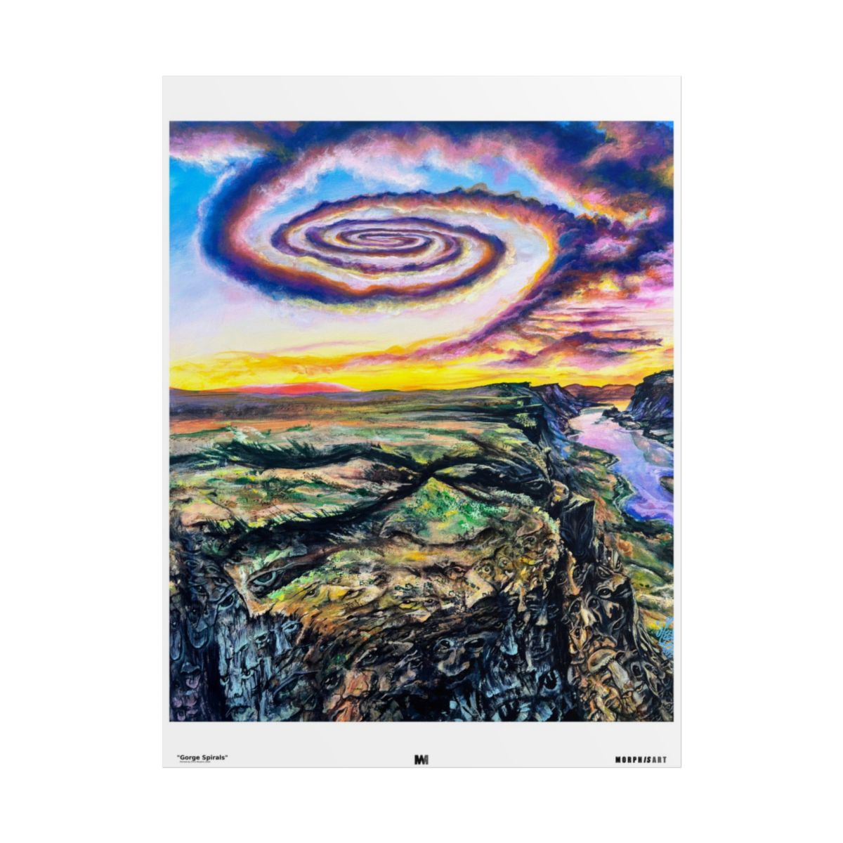 Gorge Spirals poster front view