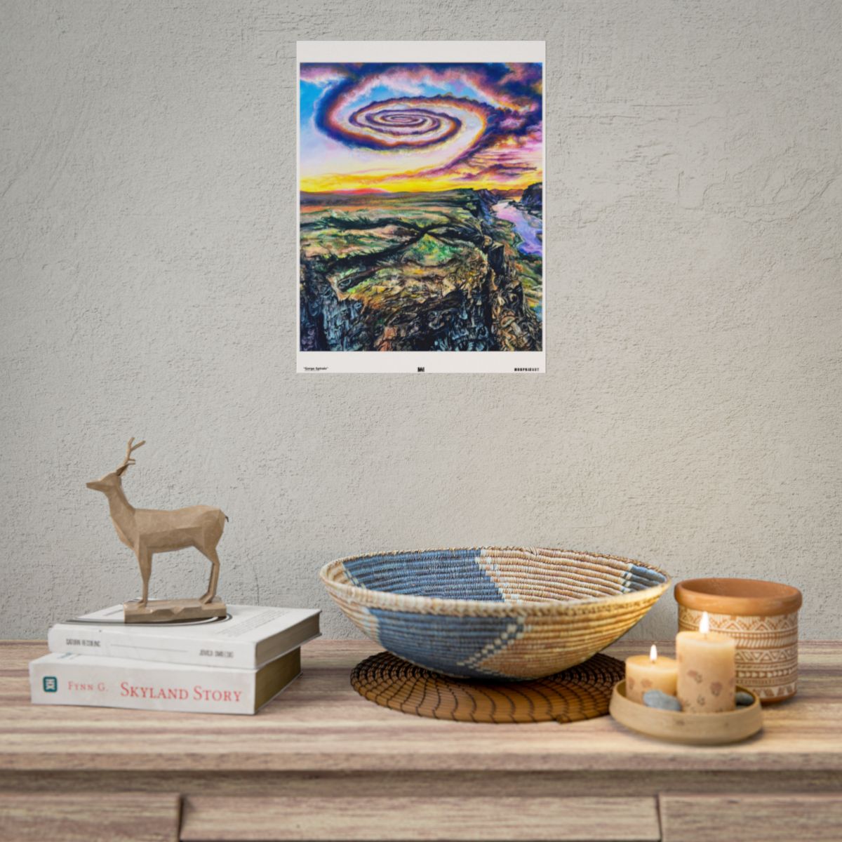 Gorge Spirals Matte / 12" x 16" (Vertical) wall view