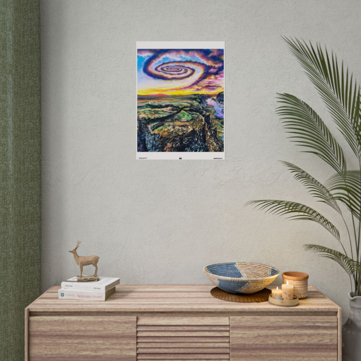 Gorge Spirals Semi Glossy / 18″ x 24″ (Vertical) wall view
