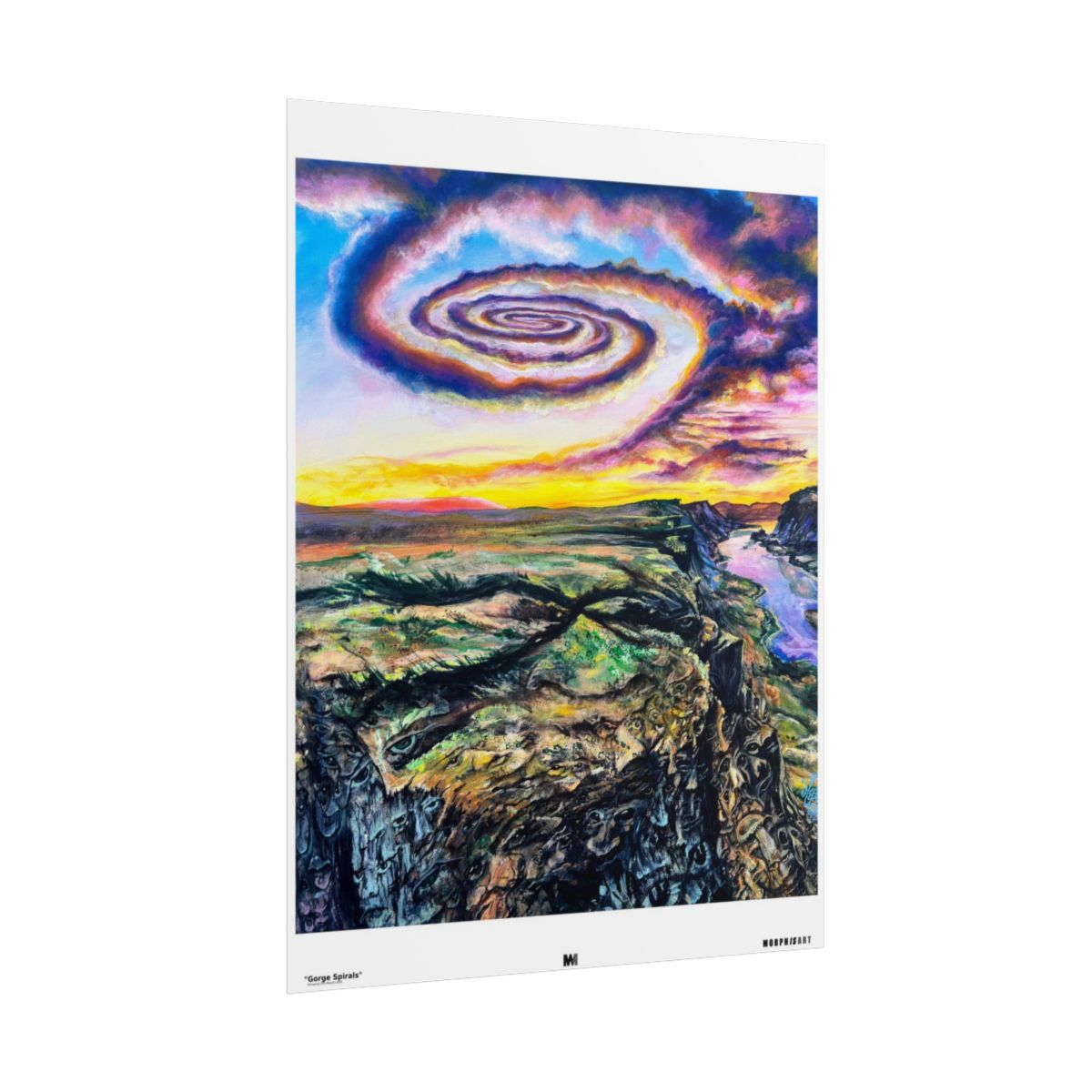 Gorge Spirals poster side view