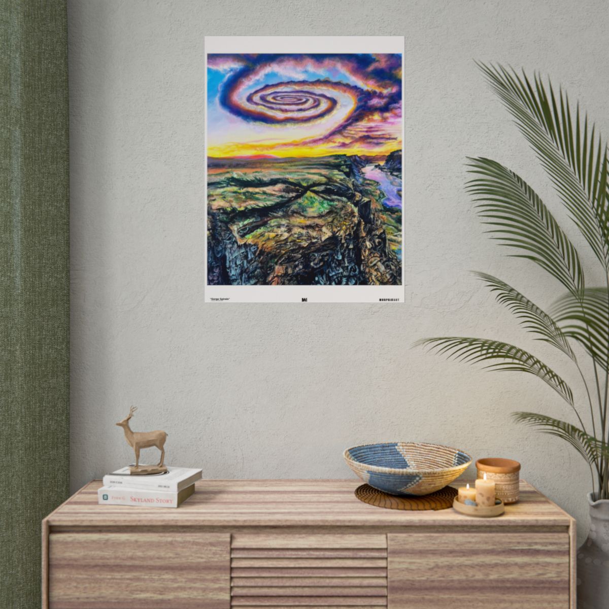 Gorge Spirals Semi Glossy / 24" x 32" (Vertical) wall view