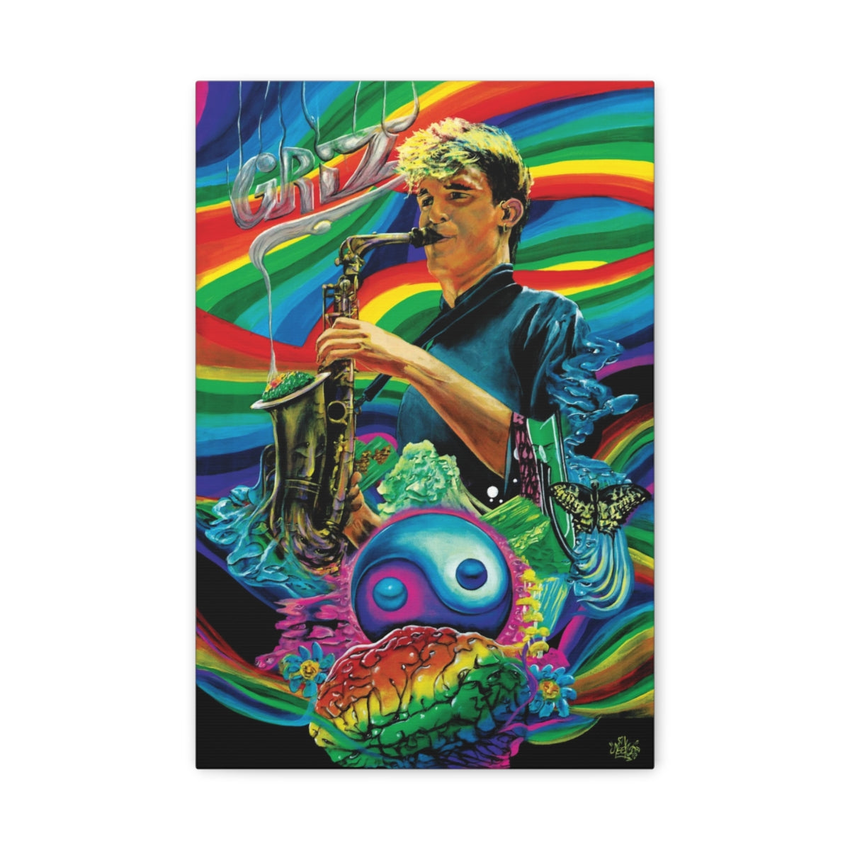 Griz Love canvas front view