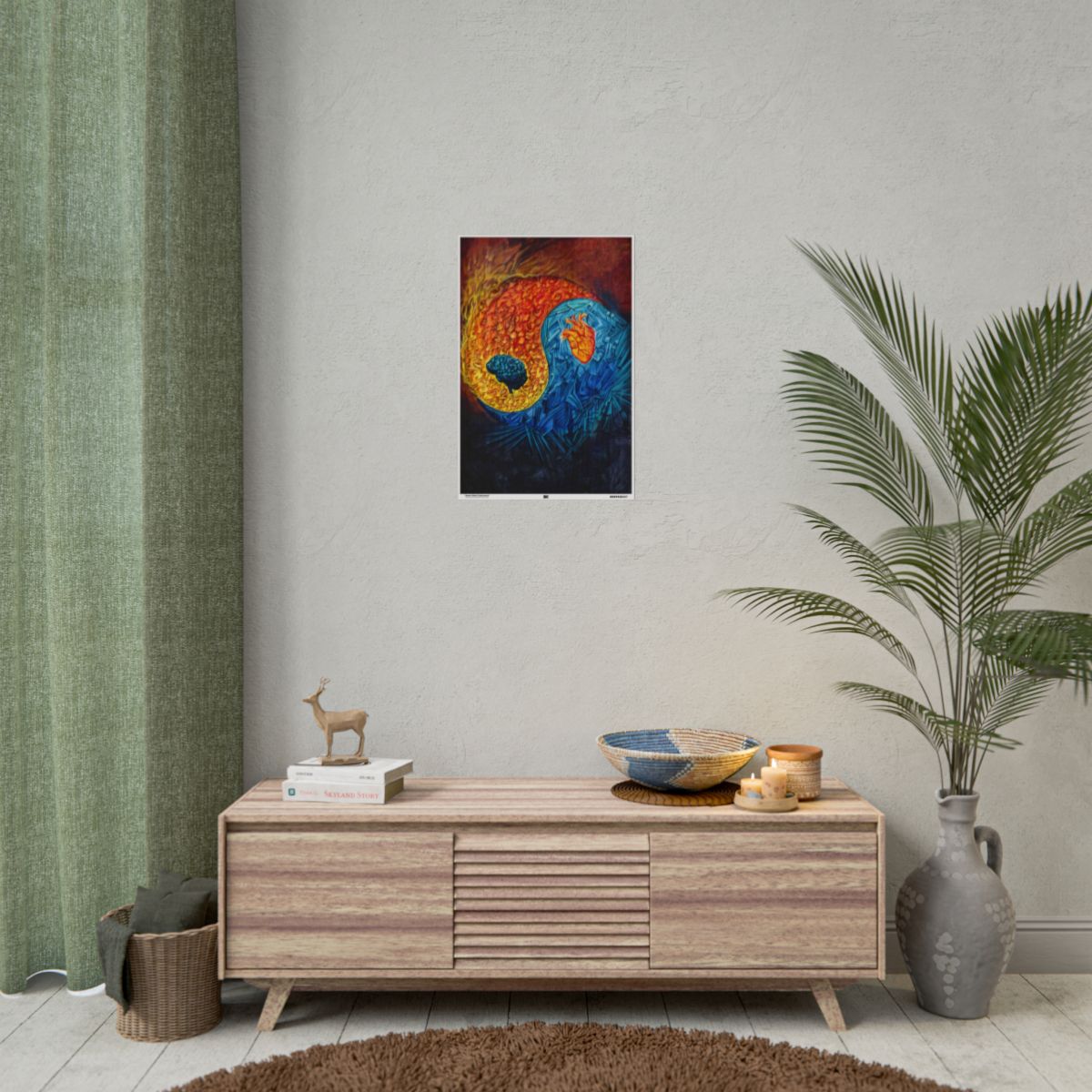Heart Mind Coherence 16″ x 24″ (Vertical) / Matte wall view