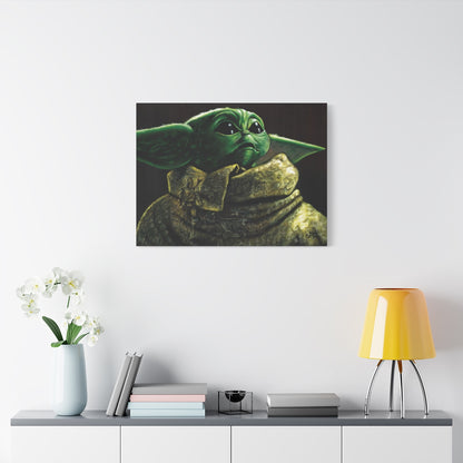 Morphed Baby Yoda 32" x 24" (Horizontal) / 1.25" wall view