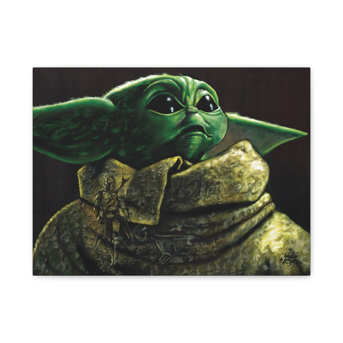 Morphed Baby Yoda canvas front view