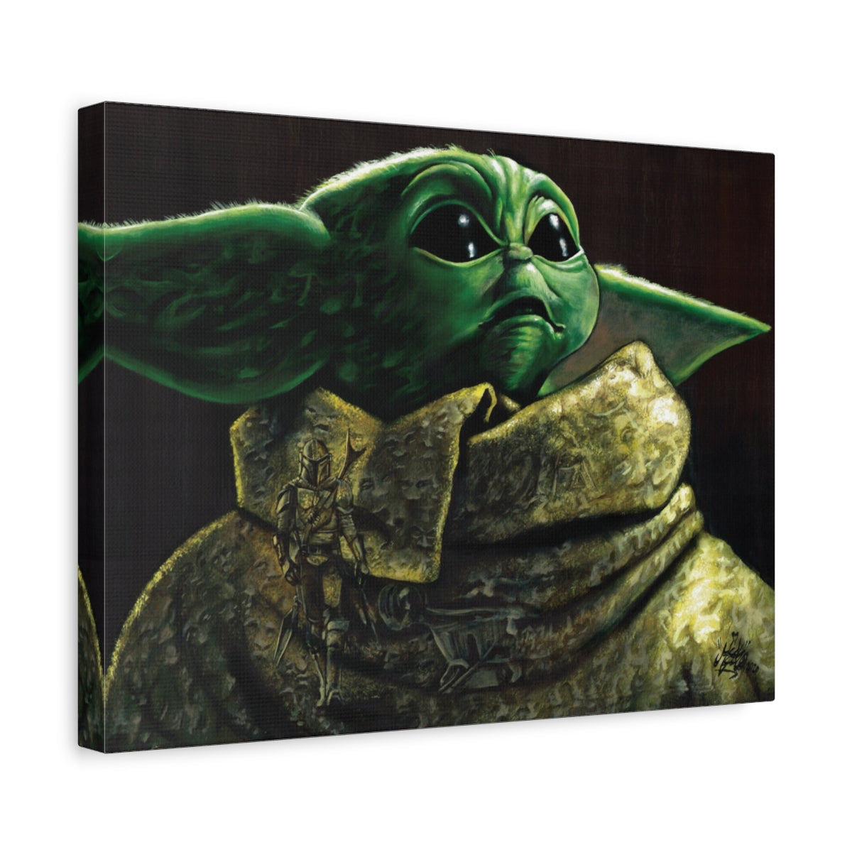 Morphed Baby Yoda canvas side view