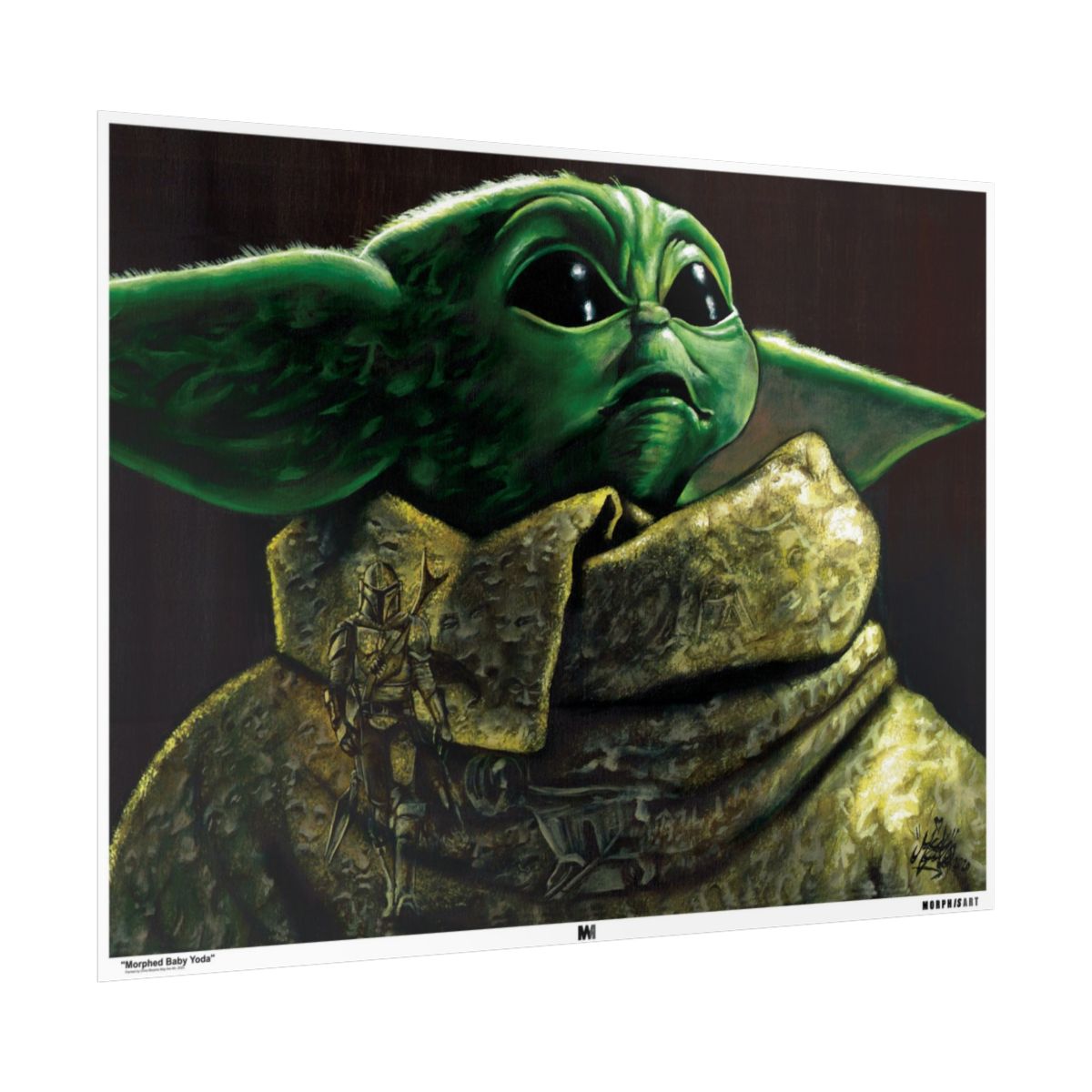 Morphed Baby Yoda poster side view