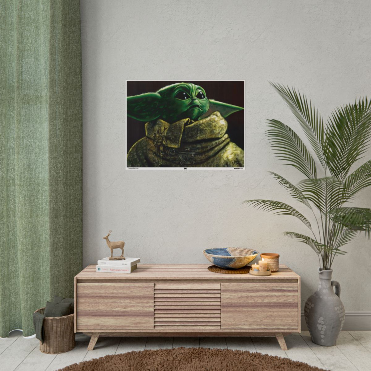 Morphed Baby Yoda 32" x 24" (Horizontal) / Matte wall view