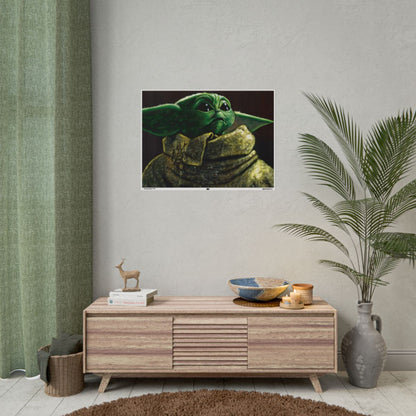 Morphed Baby Yoda 32" x 24" (Horizontal) / Matte wall view