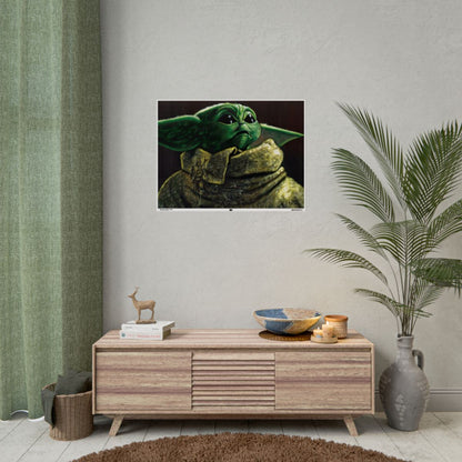 Morphed Baby Yoda 32" x 24" (Horizontal) / Semi Glossy wall view