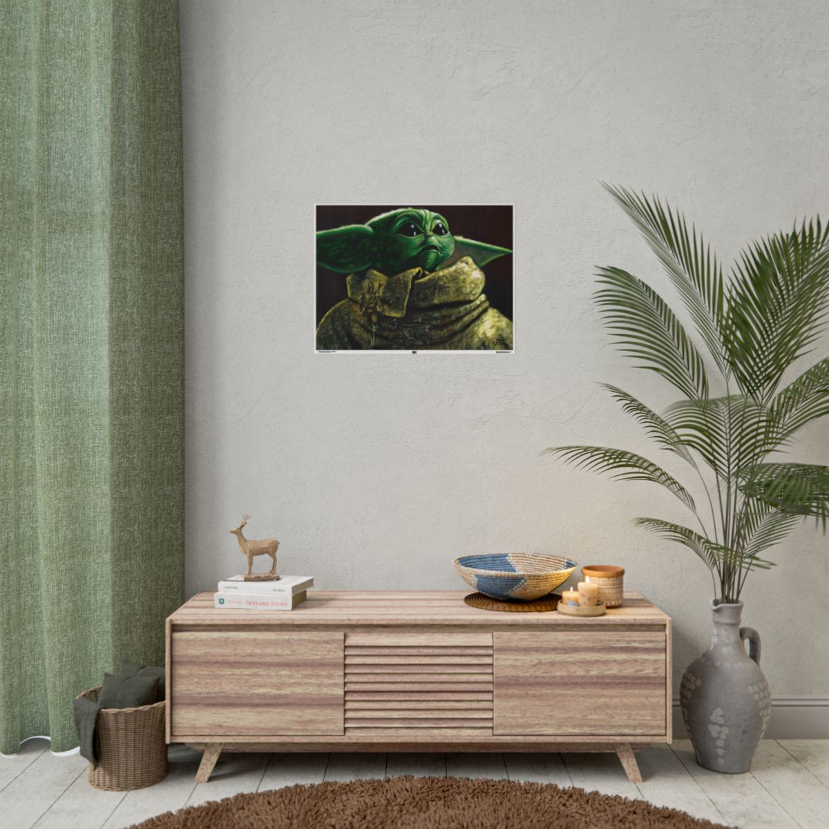 Morphed Baby Yoda 24″ x 18″ (Horizontal) / Matte wall view