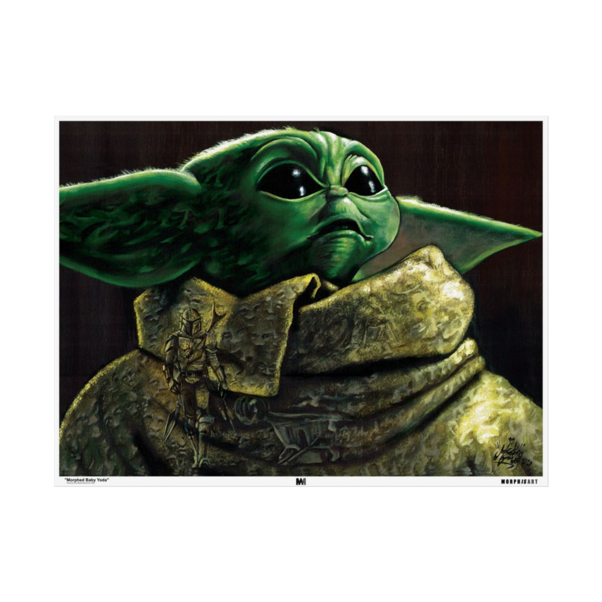 Morphed Baby Yoda poster front view