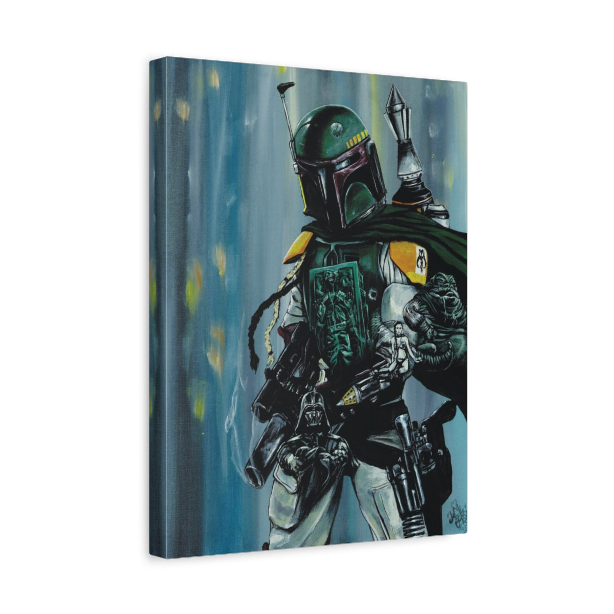 Morphed Boba Fett canvas side view