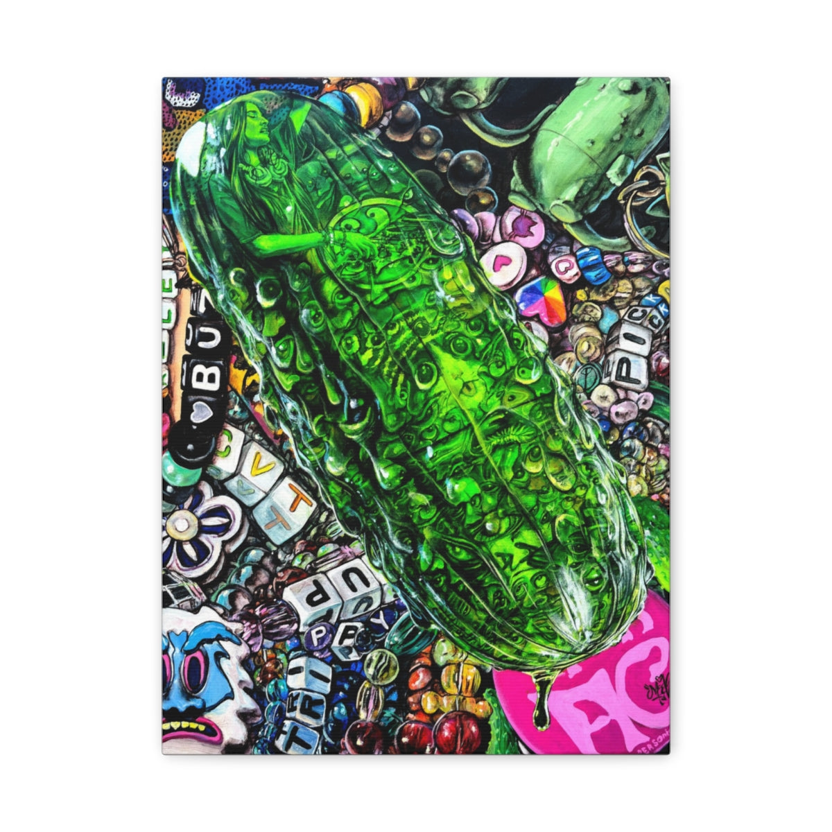 Ms. Pickels canvas front view