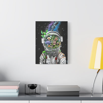 Mushronaut 12″ x 16″ (Vertical) / 1.25" wall view