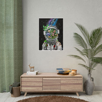 Mushronaut 24" x 32" (Vertical) / Matte wall view