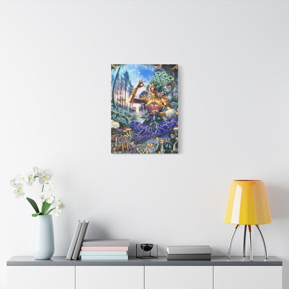Mycelium Mistress 18″ x 24″ (Vertical) / 1.25" wall view