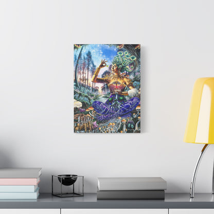 Mycelium Mistress 12″ x 16″ (Vertical) / 1.25" wall view