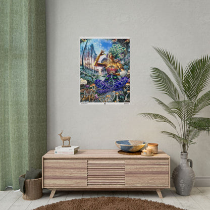 Mycelium Mistress 24" x 32" (Vertical) / Matte wall view